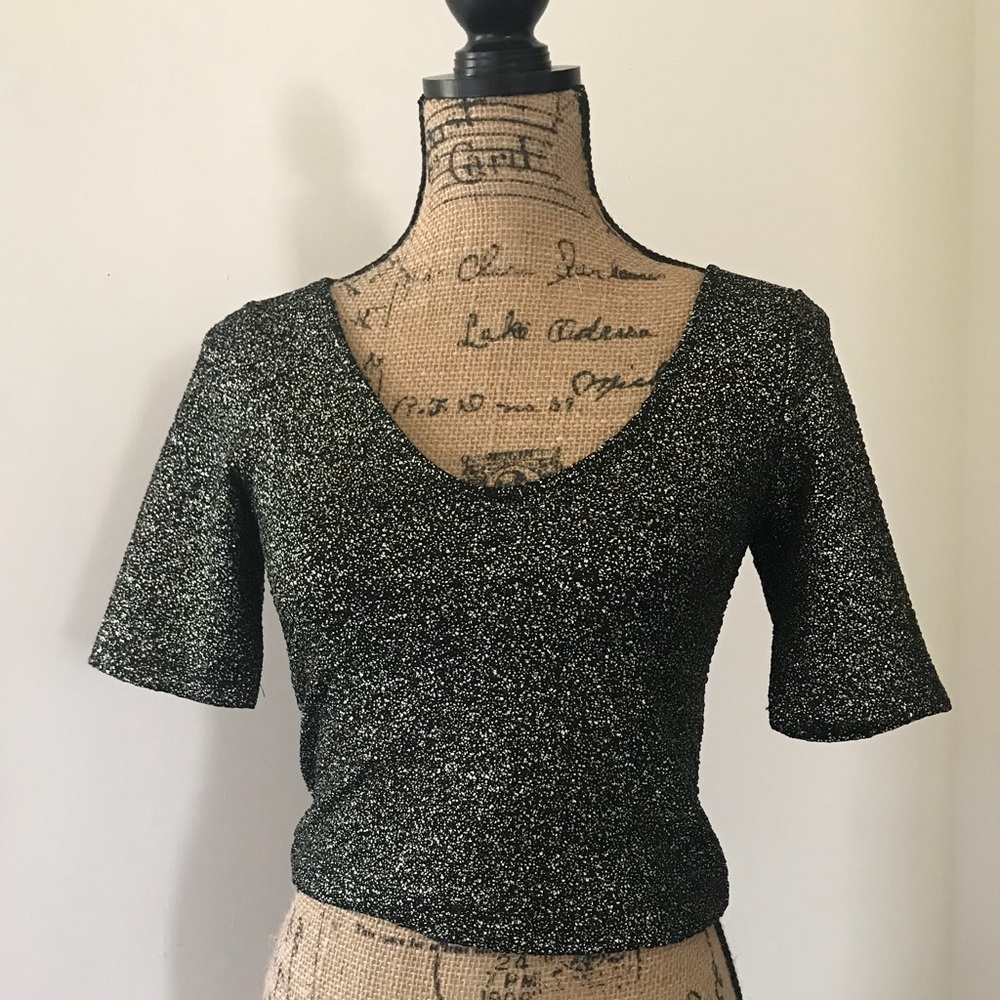 Fashion black with gold blouse
